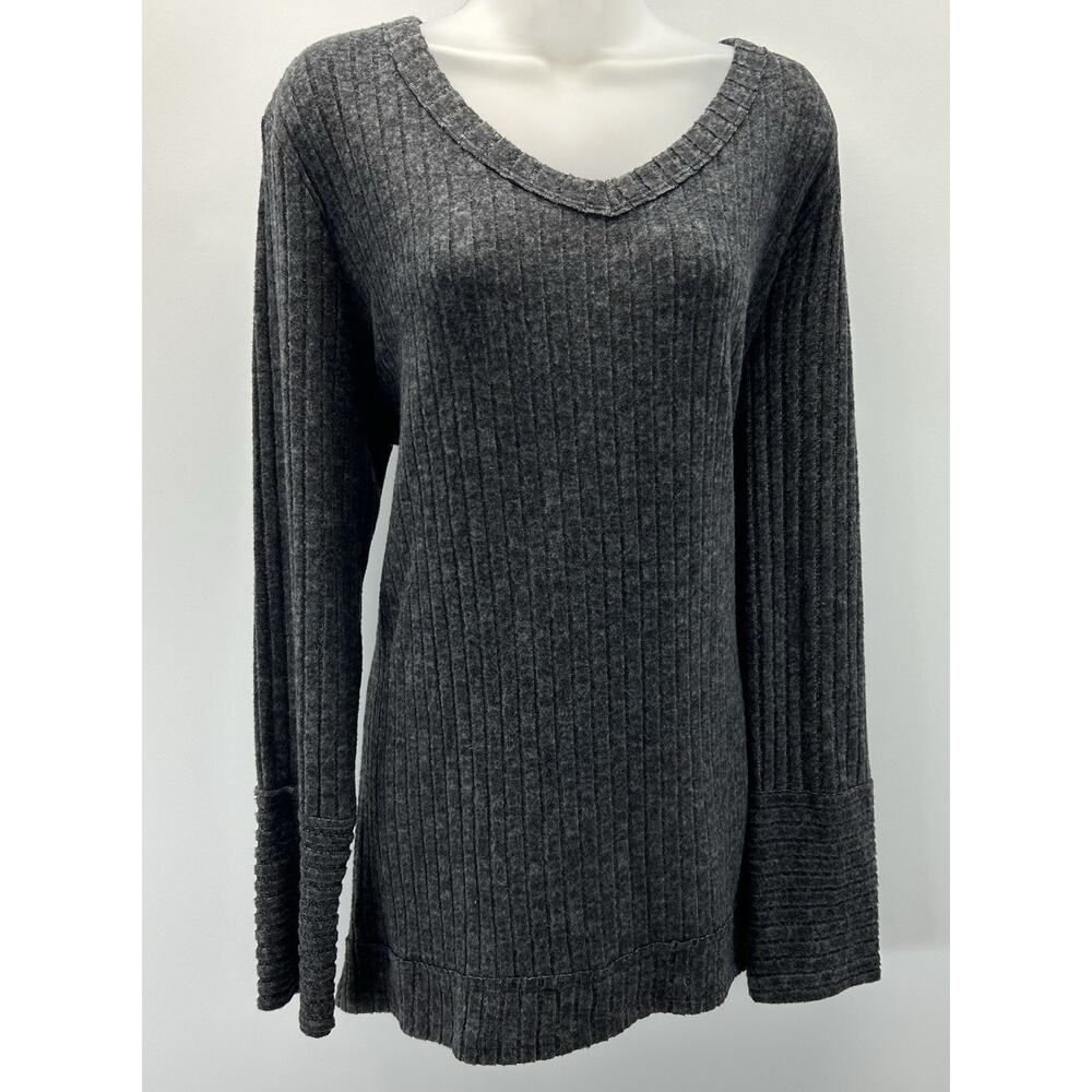 NWT WIHOLL GRAY SIZE 2XL SUPER SOFT STRETCH SWEATER LONG SLEEVE.